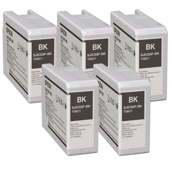Epson D6000/D6500 Tintenkartuschen Schwarz 5er Set
